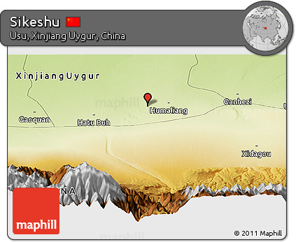 Physical Panoramic Map of Sikeshu
