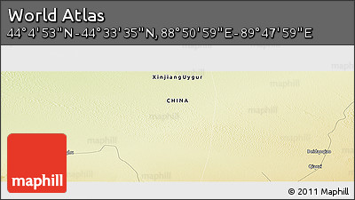 Physical Panoramic Map of the Area around 44° 19' 14" N, 89° 19' 29" E