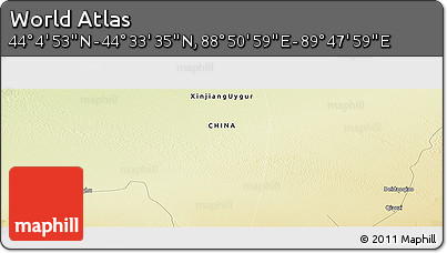 Physical Panoramic Map of the Area around 44° 19' 14" N, 89° 19' 29" E