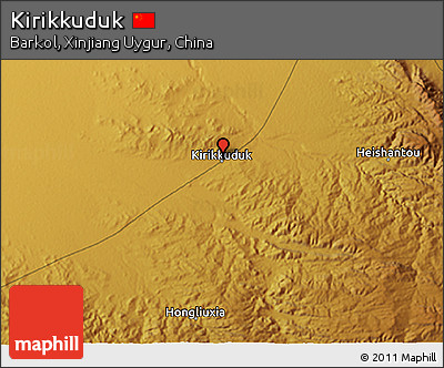 Physical 3D Map of Kirikkuduk