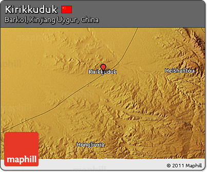 Physical 3D Map of Kirikkuduk