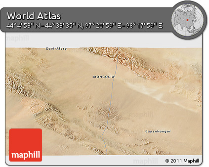 Satellite 3D Map of the Area around 44° 19' 14" N, 97° 49' 29" E