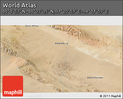Satellite 3D Map of the Area around 44° 19' 14" N, 97° 49' 29" E