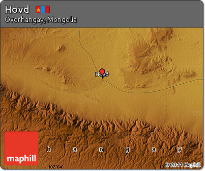 Physical Map of Hovd