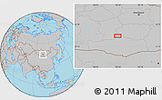 Gray Location Map of the area around 44° 44' 51" N, 103° 46' 30" E