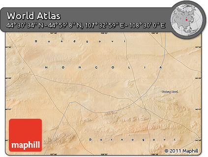 Satellite Map of the Area around 44° 44' 51" N, 108° 1' 30" E