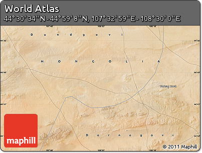 Satellite Map of the Area around 44° 44' 51" N, 108° 1' 30" E