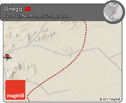 Shaded Relief 3D Map of Unegq