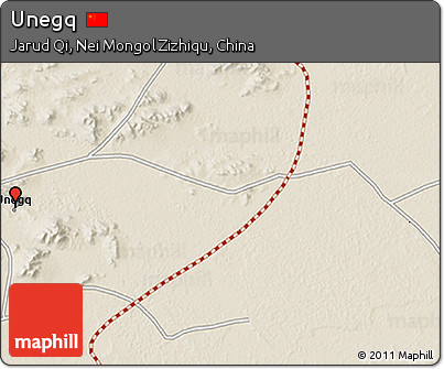 Shaded Relief 3D Map of Unegq