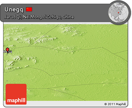 Physical Panoramic Map of Unegq