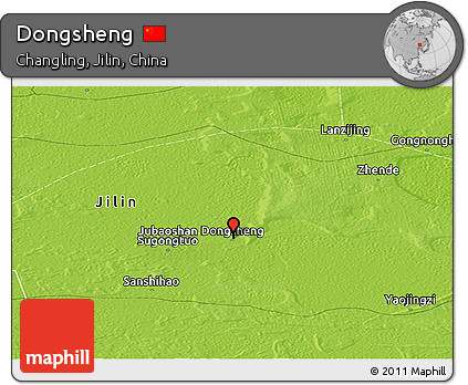 Physical Panoramic Map of Dongsheng