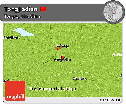 Physical Panoramic Map of Tongjiadian