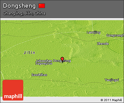 Physical Panoramic Map of Dongsheng