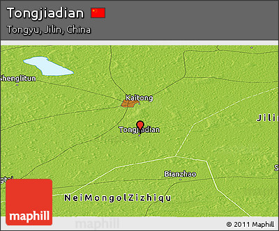 Physical Panoramic Map of Tongjiadian