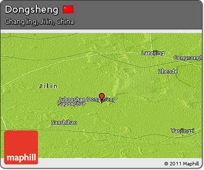 Physical Panoramic Map of Dongsheng