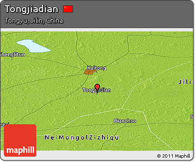 Physical Panoramic Map of Tongjiadian