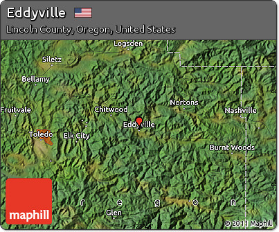 Satellite Map of Eddyville