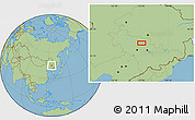 Savanna Style Location Map of the area around 44° 44' 51" N, 125° 52' 30" E