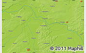 Physical Map of the area around 44° 44' 51" N, 125° 52' 30" E