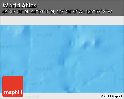 Physical 3D Map of the Area around 44° 44' 51" N, 127° 25' 30" W