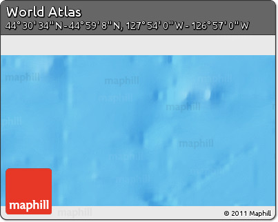 Physical 3D Map of the Area around 44° 44' 51" N, 127° 25' 30" W