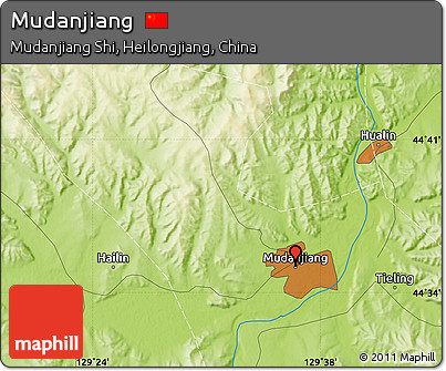 Physical Map of Mudanjiang