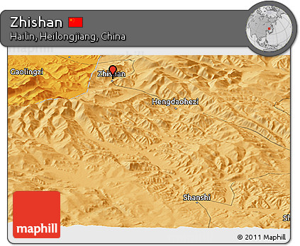 Political Panoramic Map of Zhishan