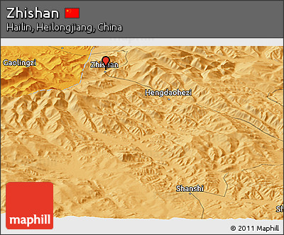 Political Panoramic Map of Zhishan