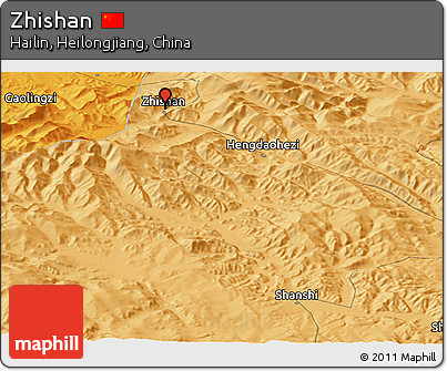 Political Panoramic Map of Zhishan