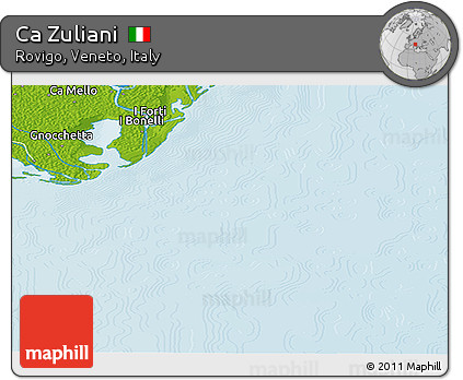 Physical Panoramic Map of Ca Zuliani