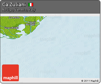 Physical Panoramic Map of Ca Zuliani