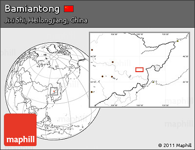 Blank Location Map of Bamiantong