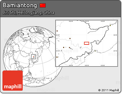 Blank Location Map of Bamiantong