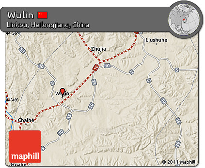 Shaded Relief Map of Wulin