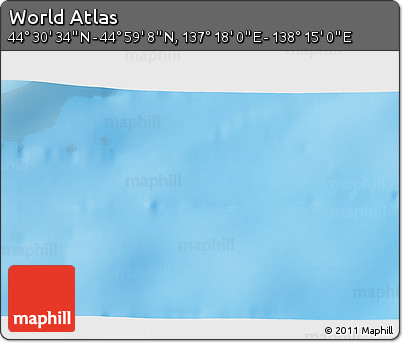 Physical 3D Map of the Area around 44° 44' 51" N, 137° 46' 30" E