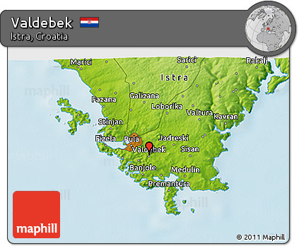 Physical 3D Map of Valdebek