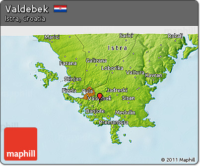 Physical 3D Map of Valdebek