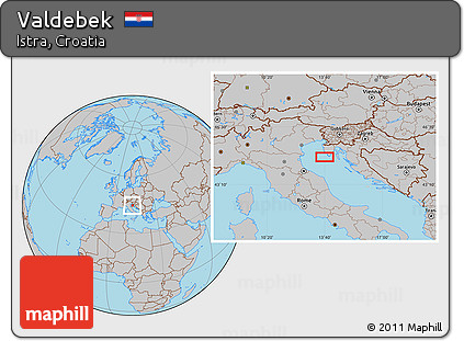 Gray Location Map of Valdebek