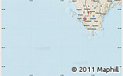 Shaded Relief Map of the area around 44° 44' 51" N, 13° 40' 30" E