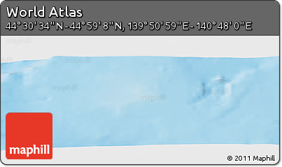 Physical Panoramic Map of the Area around 44° 44' 51" N, 140° 19' 29" E