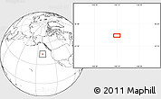 Blank Location Map of the area around 44° 44' 51" N, 140° 10' 30" W