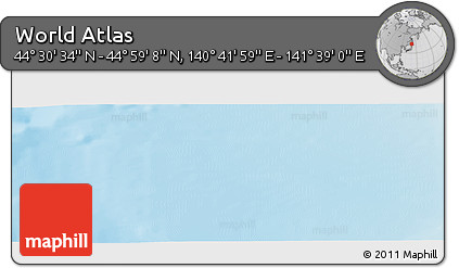 Physical Panoramic Map of the Area around 44° 44' 51" N, 141° 10' 30" E