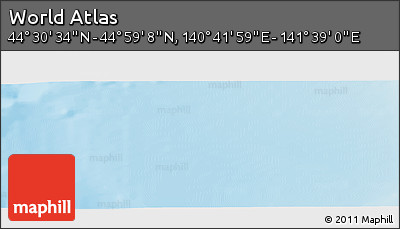 Physical Panoramic Map of the Area around 44° 44' 51" N, 141° 10' 30" E