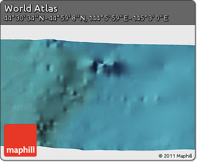 Satellite 3D Map of the Area around 44° 44' 51" N, 144° 34' 29" E