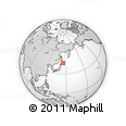 Outline Map of the Area around 44° 44' 51" N, 145° 25' 30" E, rectangular outline