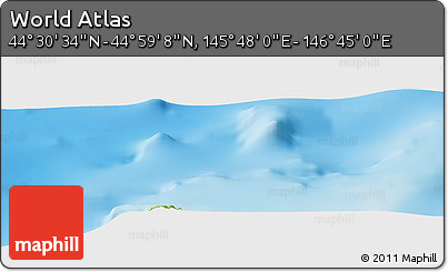 Physical Panoramic Map of the Area around 44° 44' 51" N, 146° 16' 30" E