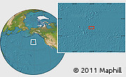 Satellite Location Map of the area around 44° 44' 51" N, 151° 13' 29" W