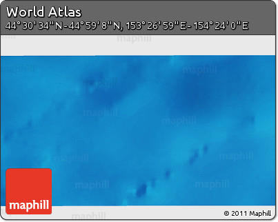 Physical 3D Map of the Area around 44° 44' 51" N, 153° 55' 30" E