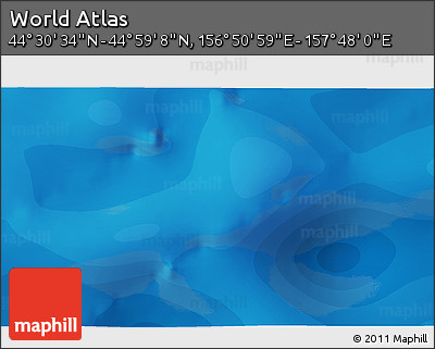 Political 3D Map of the Area around 44° 44' 51" N, 157° 19' 29" E