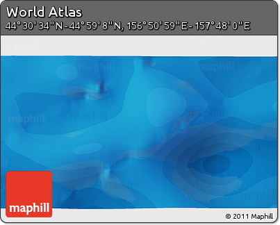 Political 3D Map of the Area around 44° 44' 51" N, 157° 19' 29" E
